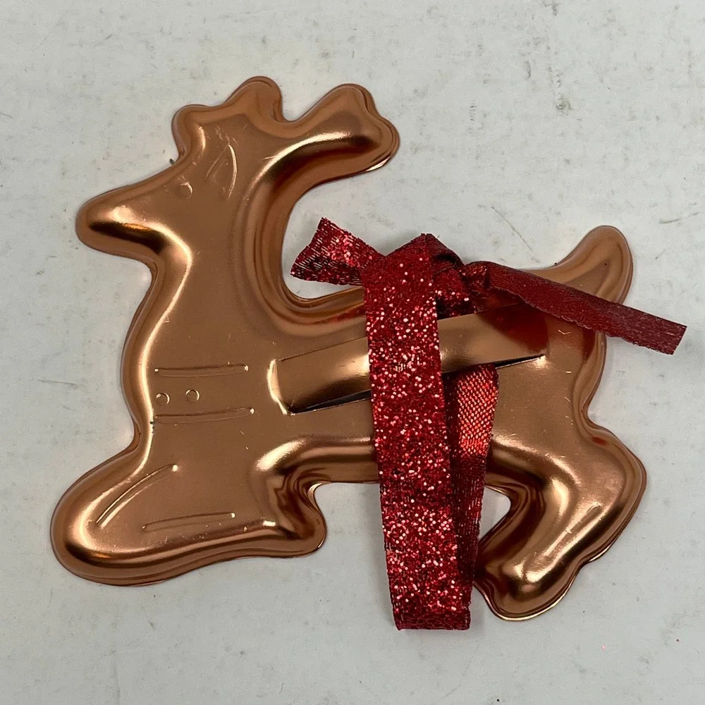 Vintage Copper Cookie Cutter Set Holiday Christmas Shapes 10pc Tree Star